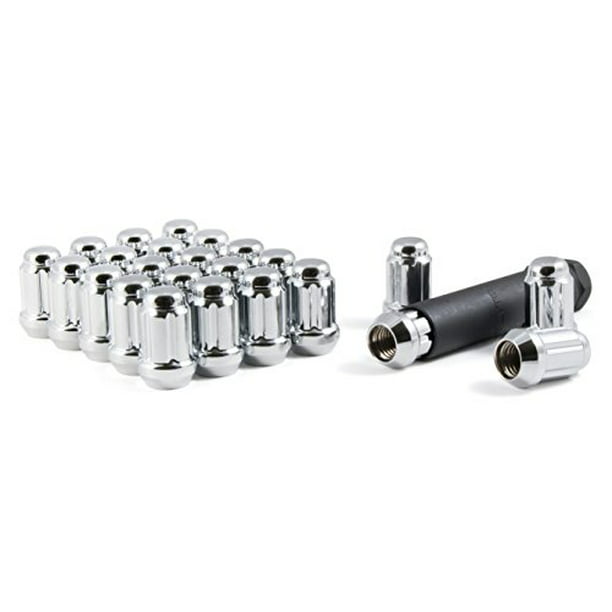 24 Pc Lug Nuts 7//16/" ET Conical Long Style w// Center Washer